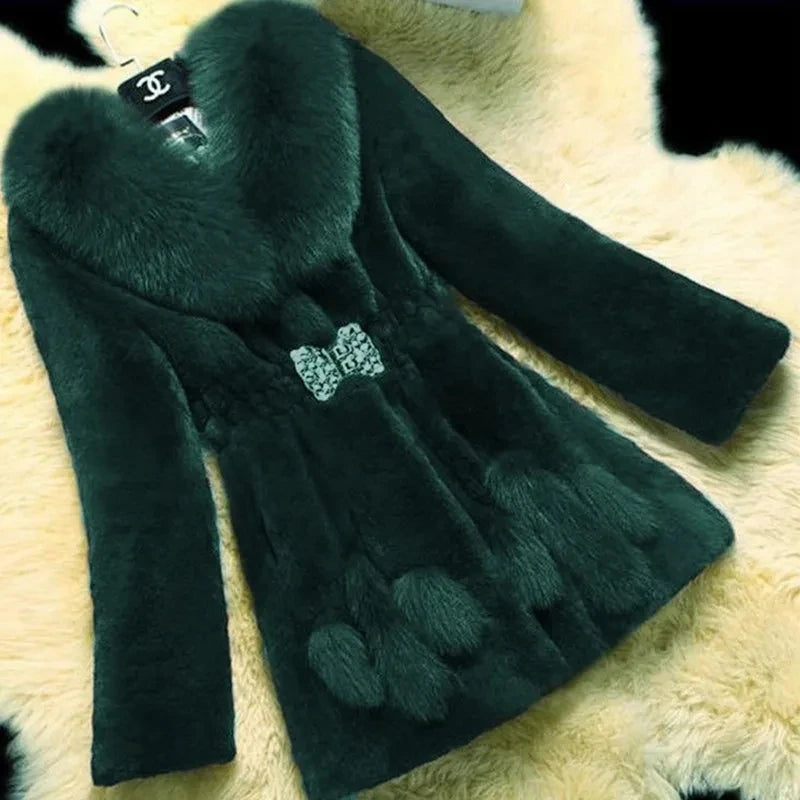 Women's Textured-Collar Button-Front Coat