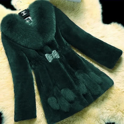 Women's Textured-Collar Button-Front Coat