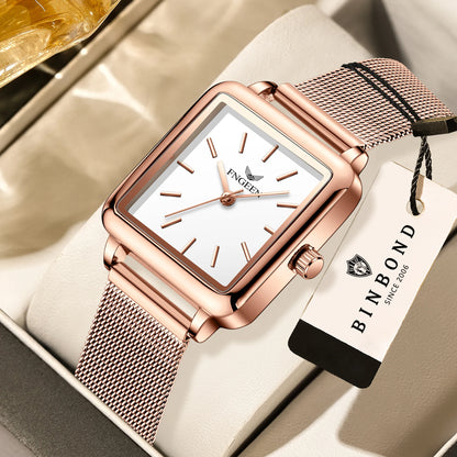 BINBOND Precise Quartz Watches for Women Luxury Luminous Waterproof Durable Ladies Watch Casual Reloj