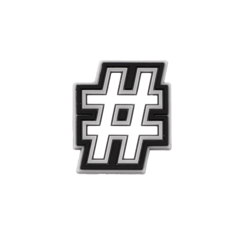 1 PCS Letter Charms for Clog Sandals Shoe Decoration 0-9# Number Alphabet ABC-Z Characters DIY Shoes Pins for Boy Girl Men Women