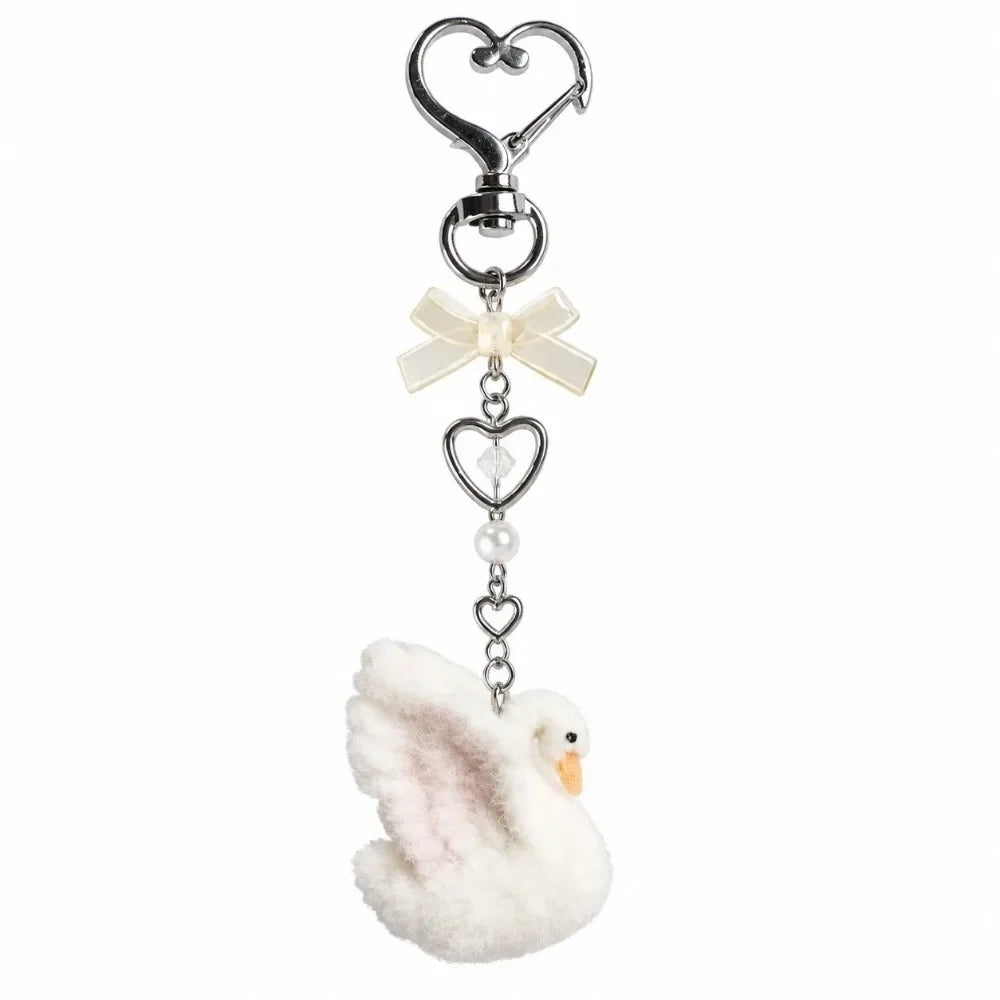 Cute Portable Deer Keychain 11.5cm Length Korean Style Phone Charms Handmade DIY Bead Case
