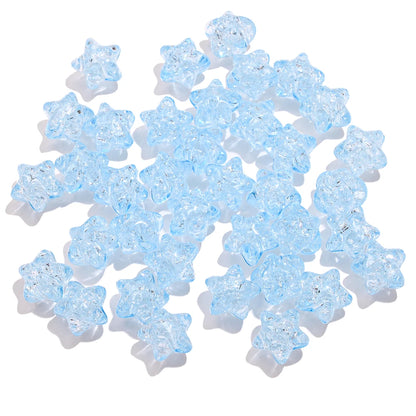50pcs 11mm Clear Acrylic Burst Beads Candy Color Star Spacer Beads DIY Handmade Beaded For Jewelry Findings Bracelet Accessories