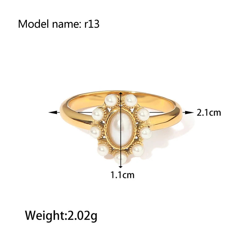 2026 Simple Stainless Steel Rings For Women Gold Color Smooth Geometric Open Rings Arc Rings Diamonds Jewellery Ring Gift