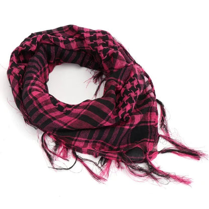 1/2/3Pcs Men Women Scarf Plaid Tartan Lightweight Cotton Keffiyeh Scarf for Winter Square Shawl Scarf Tactical Neck Warmer Cover