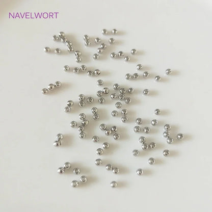 2mm-6mm 18K Gold Plated Round Spacer Beads For Bracelet Making,Beads Separators,Brass Beads For DIY Jewelry Making Accessories