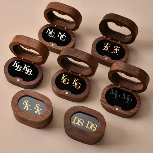 Customized Groom Cufflinks, Groom Gifts, Men's Personalized First Letter Cufflinks, Stainless Steel Jewelry Best Man Gifts