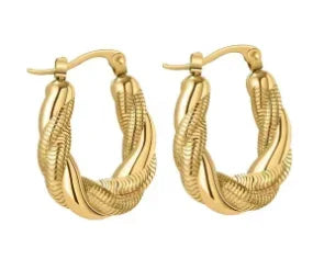 Stainless Steel Exaggerated Large Waterproof Hoop Earrings