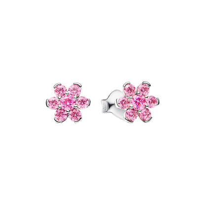 New Original 925 Sterling Silver The Twelve Zodiac Signs Cat Flower Earrings Pendant Necklace For Women Jewelry Birthday Gift