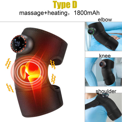 3 in 1 Electric Massager for Knee Shoulder Elbow Leg 5000mAh Battery Heating Knee Brace, Rechargeable Vibration Massage Wrap