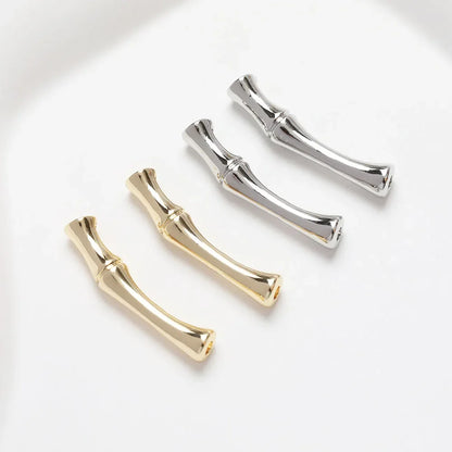 4PCS Dainty Slub Shape Necklace Connectors Jewelry Making Bracelet Supplies 14k Gold Plated  DIY Brass Accessories 5*30mm
