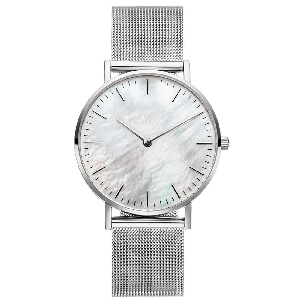 New Luxury Brand Women Watches Stainless Steel Mesh Strap Quartz Wrist Watches for Women Fashion Elegant Ladies Bracelet Clock