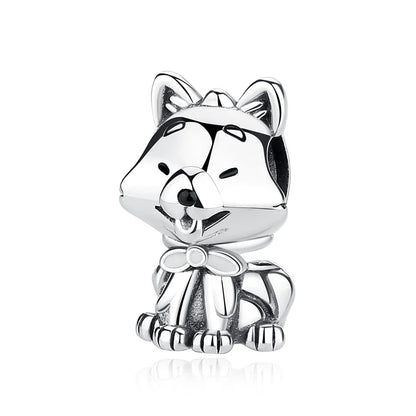 Original 925 Sterling Silver Charms Love Pets Dog Cat Paw Print Pendant Beads Fit Brand Bracelets Necklaces Women DIY Jewelry