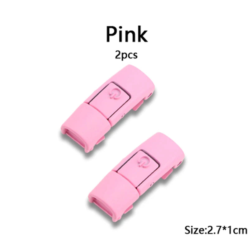 Switches Colorful Metal Buckle No Tie Shoe Laces Press Lock Shoelaces Without Ties Elastic Flat Shoelace Sneaker Kids Adult