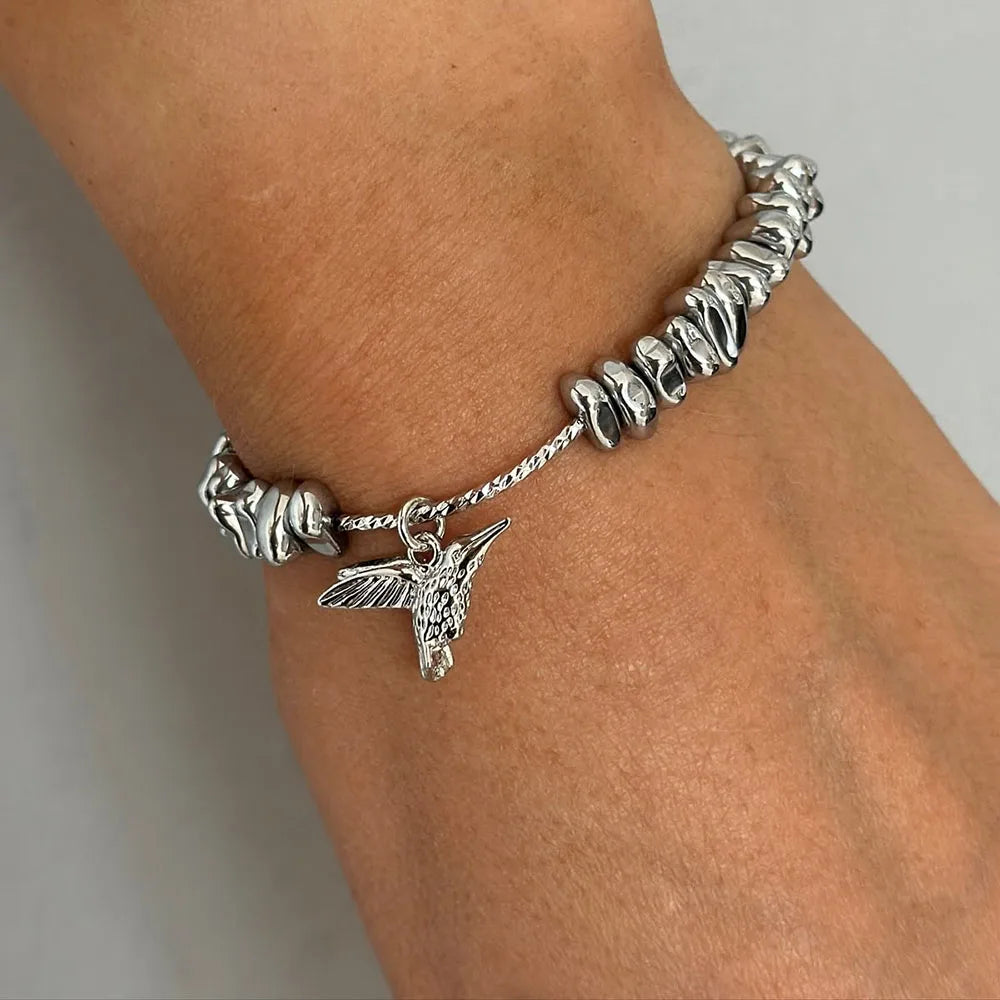 Fashion Bracelets For Women New Vintage Irregular CCB Beads Imitation Pearl Chain Jewelry Valentine's Gift B074