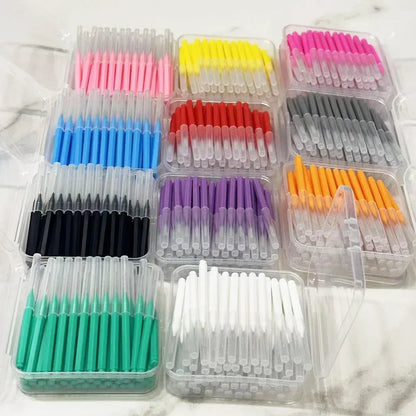 60Pcs Interdental Brush Health Care Tooth Push-Pull Escova Removes Food And Plaque Better Teeth Oral Hygiene Tool Oral Care