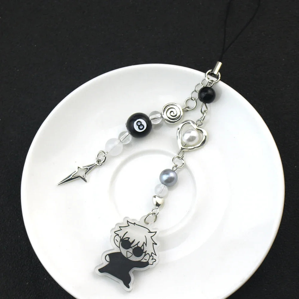 Anime Keychain Geto Suguru Satoru Gojo JJK Phone Charm Accessories Pendant Keyring Bag Jewelry Gift
