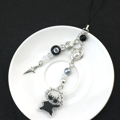 Anime Keychain Geto Suguru Satoru Gojo JJK Phone Charm Accessories Pendant Keyring Bag Jewelry Gift