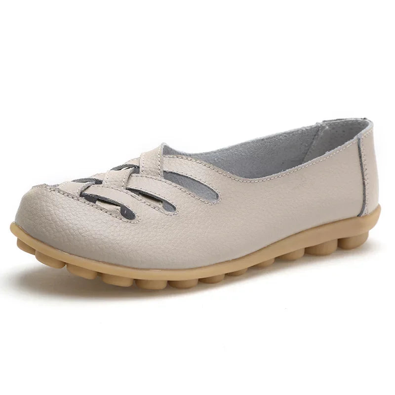 Women Shoes Summer Slip On Leather Casual Shoes Woman 2026 Loafers Women's Ballet Flats Women Moccasins Flat Shoes Female