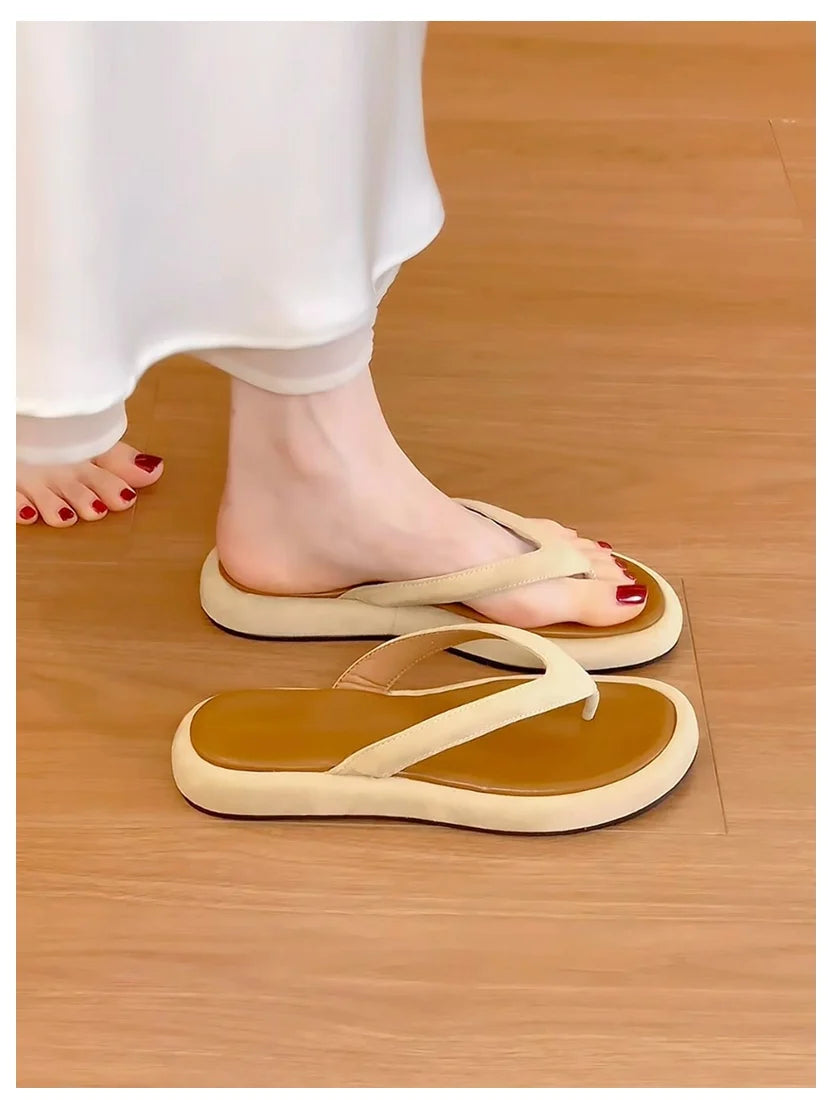Women's Toe-Post Flat Sandals in Colour Options