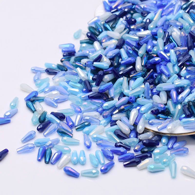 Multiple Styles Shapes Heterogeneous Multi-color Faceted Crystal Glass Beads for Jewelry Making DIY Necklace
