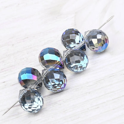 10*8mm Czech Crystal Waterdrop Beads Shiny Faceted Glass Strawberry Beads for Jewelry Making Needlework DIY Handmade Accessories