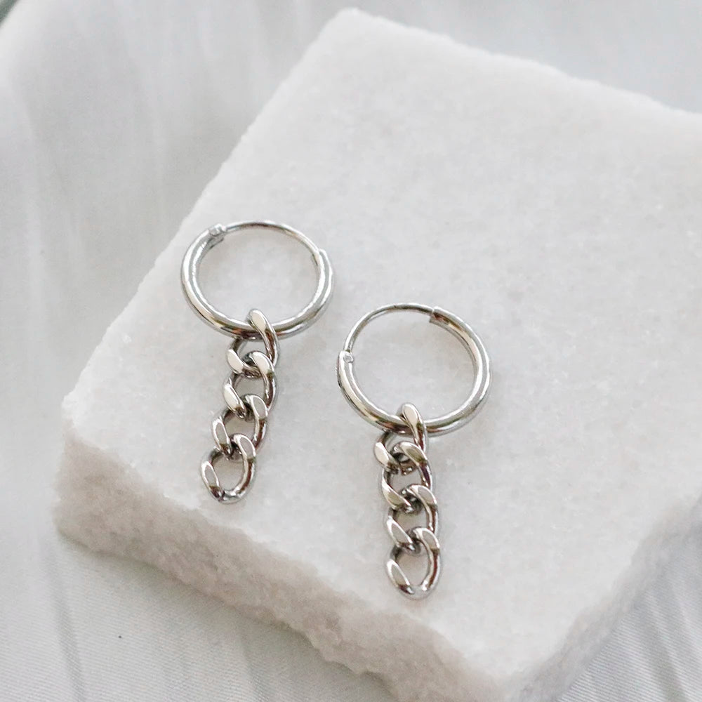 Stainless Steel Exaggerated Large Waterproof Hoop Earrings