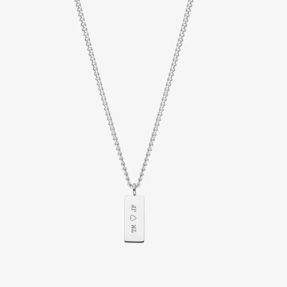 Custom Minimal Bar Name Necklace Engraved Text Pendant Couples Jewelry Gift Personalized Stainless Steel Jewelry For Women Men