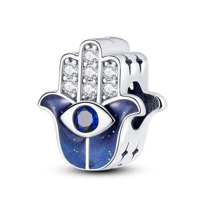100% Real 925 Silver Classic Devil's Eye Charms Beads For Women Fit Original Qikaola Bracelets Fine DIY Jewelry Making