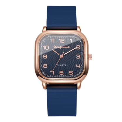 Fashion Square Women Watches Casual Silicone Strap Quartz Watch for Girls Clock Reloj Mujer
