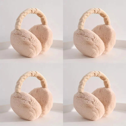 1/2/4pcs Solid Soft Plush Ear Keep Warmer Winter Earmuffs For Women Men Fashion Outdoor Earflap Protection Ear-Muffs Ear Cover