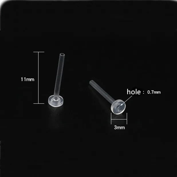 50 PCS 8/11/12mm Anti-allergy Tube Sleeve Back Plugs Tube Stud Earrings Safety Pad Protector DIY Jewelry Findings