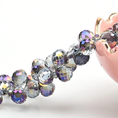 10*8mm Czech Crystal Waterdrop Beads Shiny Faceted Glass Strawberry Beads for Jewelry Making Needlework DIY Handmade Accessories