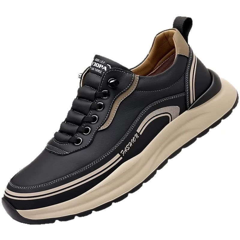 Mens Artificial Leather Casual Shoes Slip On Comfortable Breathable Lightweight Non Slip Waterproof Loafers for Wholesale