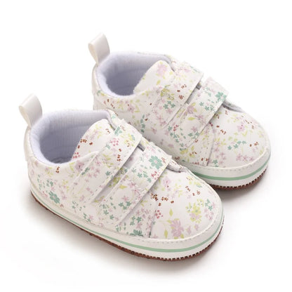 Baby Learning Walk Shoes, Cute Printed & Bow Sneakers, Soft Sole Casual Footwear for Infants 0-18M
