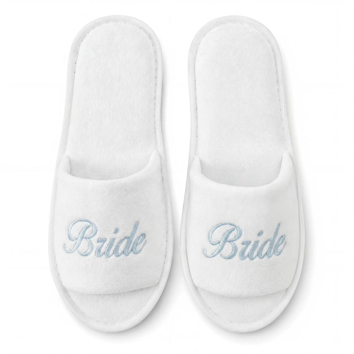 Bride & Bridesmaid, Wedding Party Guests Home Slip On Shoes Bridal Party Slippers Open-toe With Golden, Mint Green and Pink