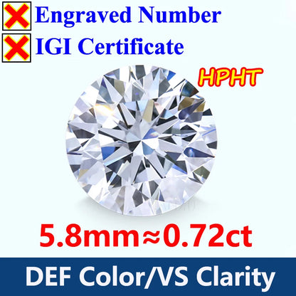 GH Color Oval HPHT Lab Grown Diamond No IGI Certificate 3EX DEF Color VS Clarity Pear CVD Lab Grown Diamond Gems