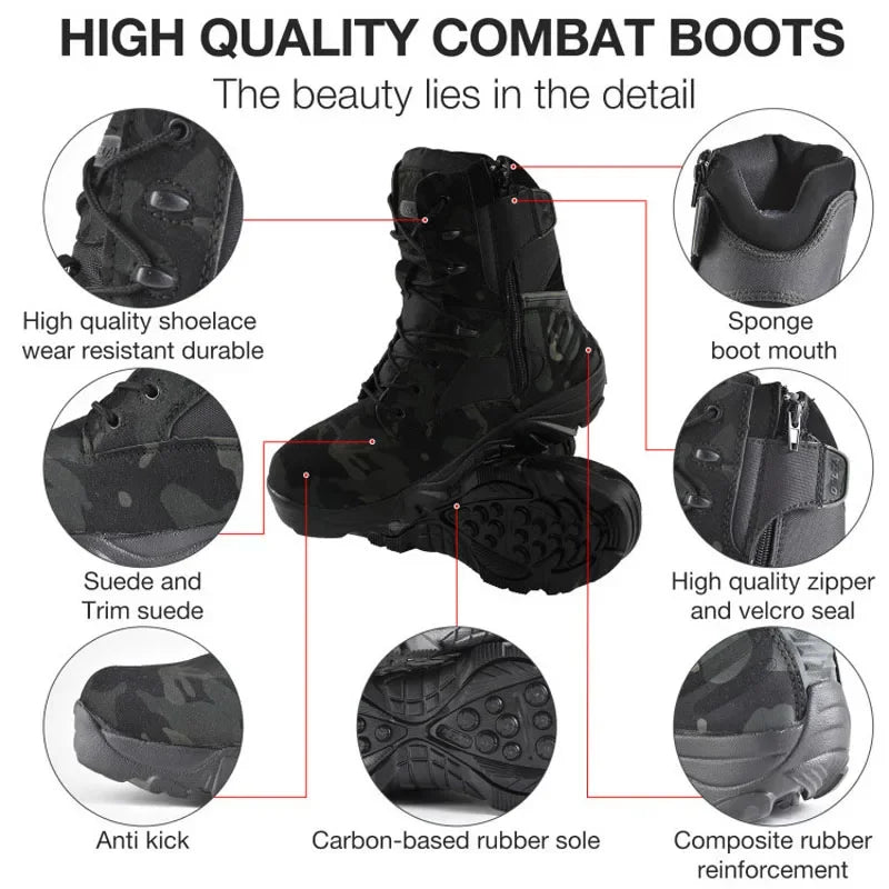 Men's Boots 2026 New Combat Shoes For Men Outdoor Sport Climb Mountains Cross Country Men Sneakers sapatos masculinos