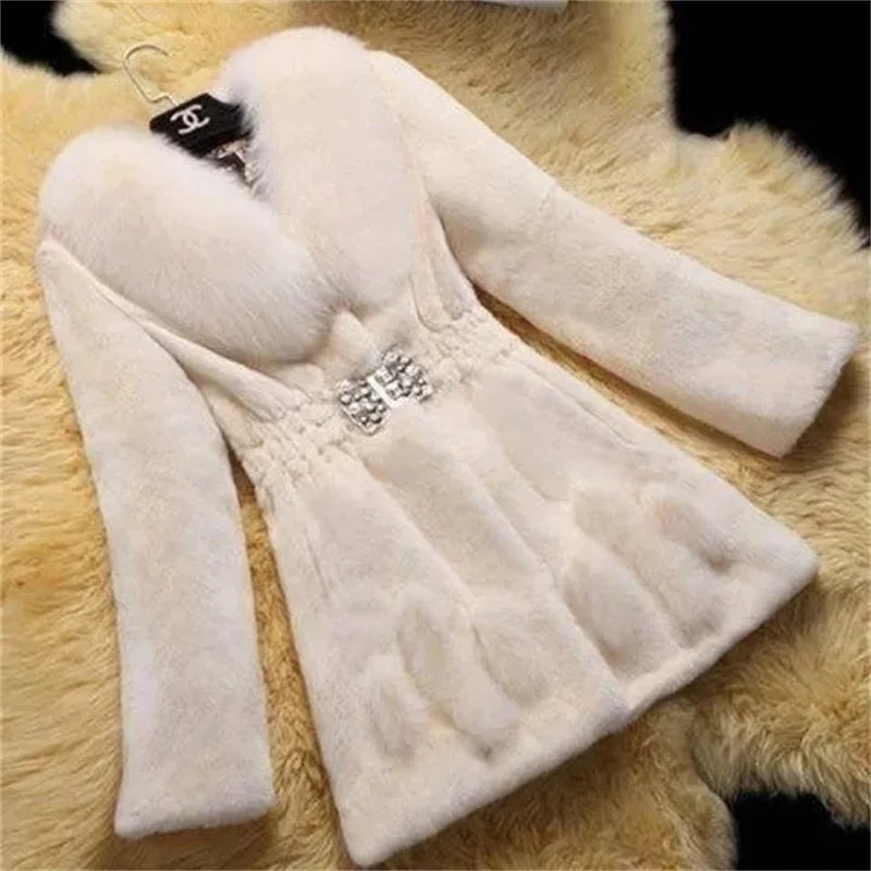 Women's Textured-Collar Button-Front Coat