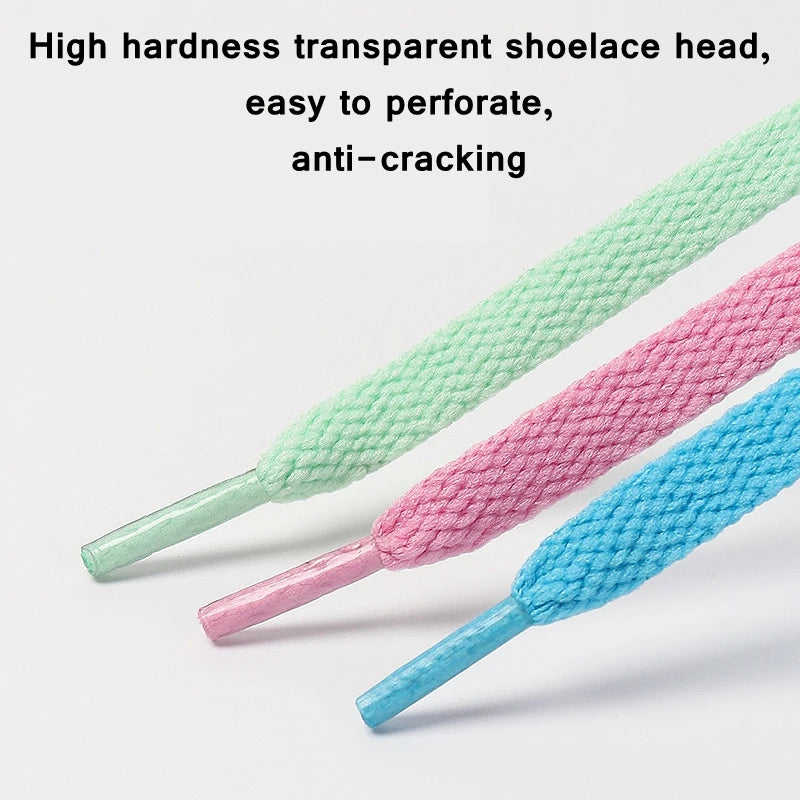 1 Pair / AF1 Shoelaces Flat Thicken Weave Craft Off Black White Shoe Laces High-top Sneaker Shoelace Accessories 25 Colors