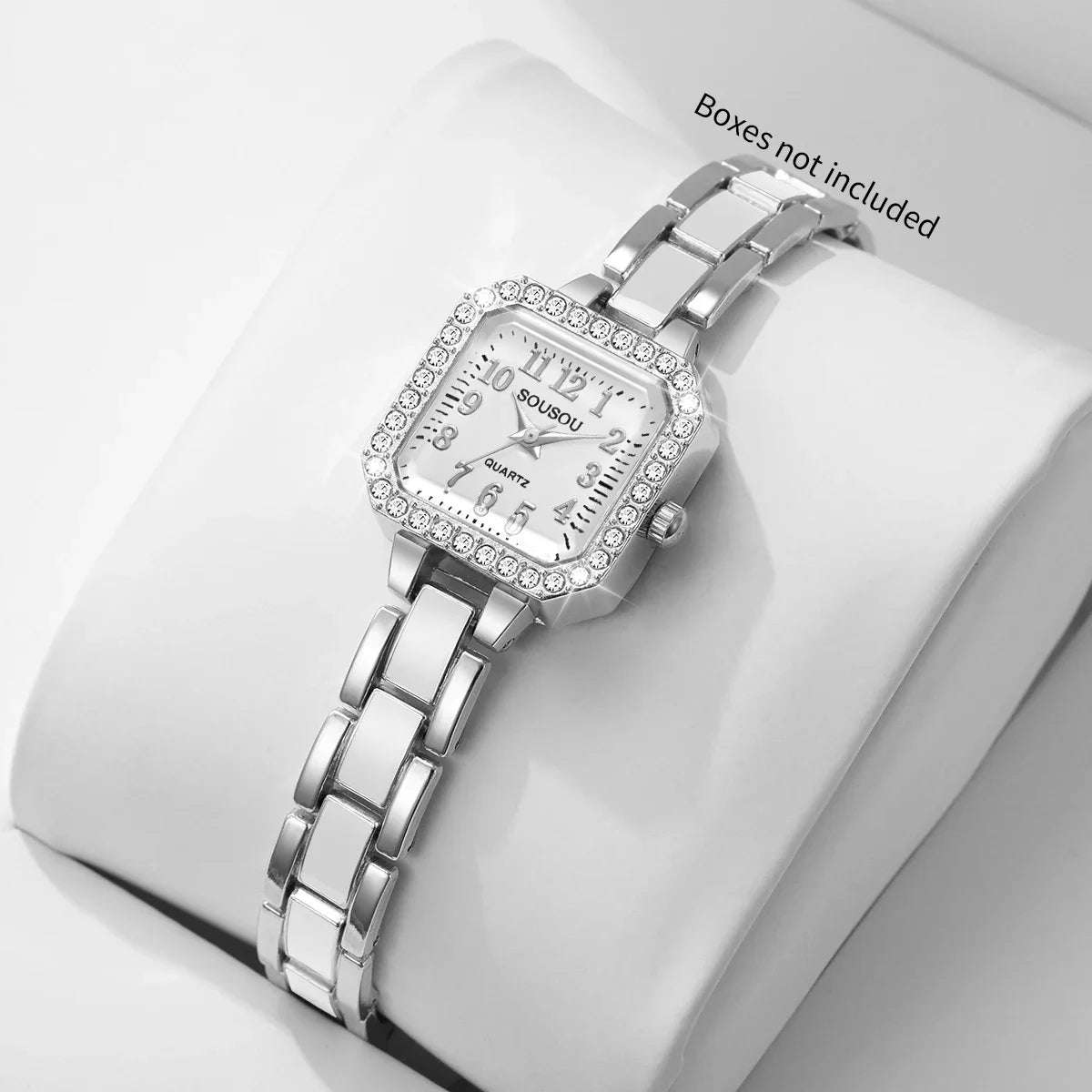 Fashion Ultra-thin Bracelet Strap Women Watches Square Rhinestone Ladies Dress Quartz Wristwatches Relogio Feminino（Without Box）
