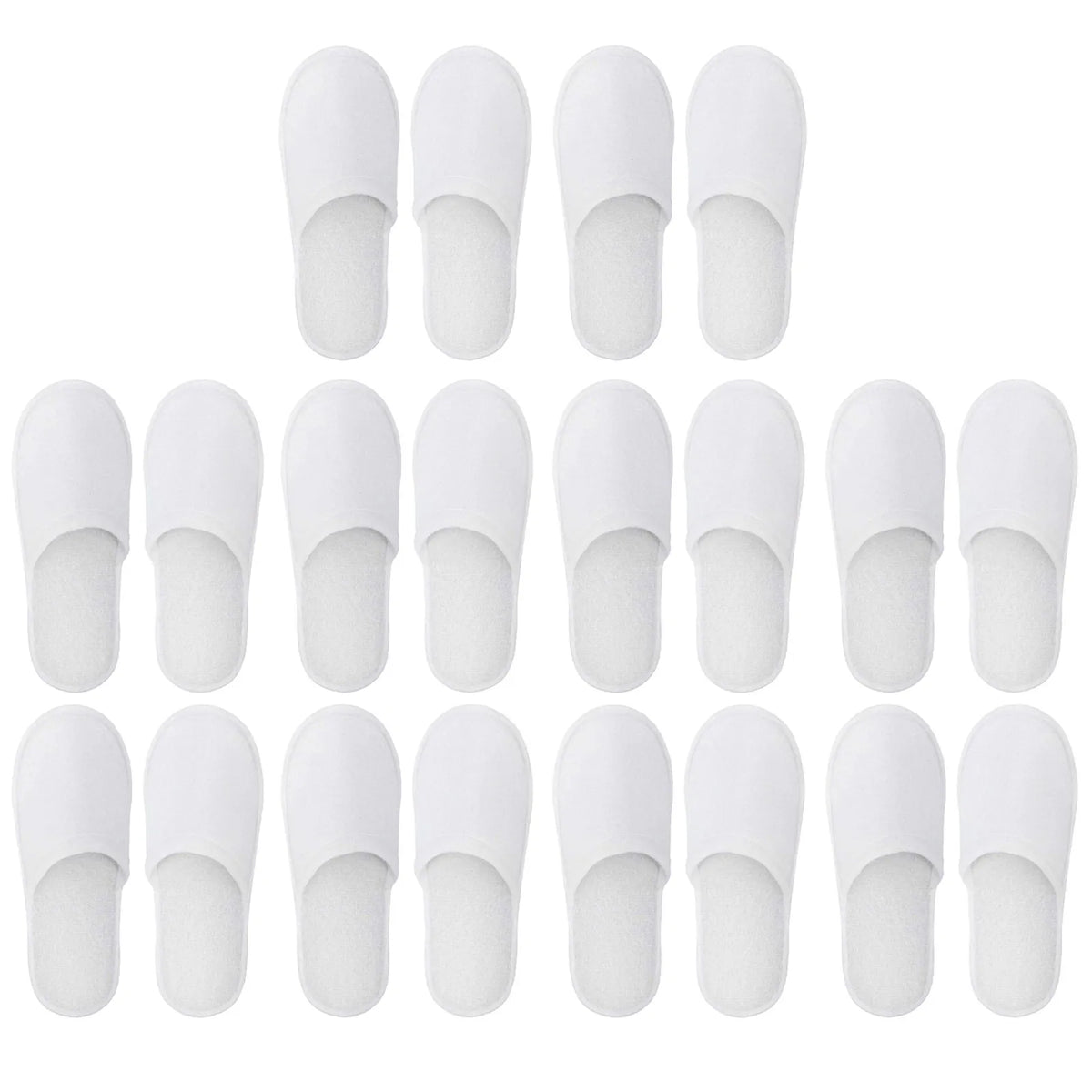 Spa Slippers 10/20 Pairs of Brushed Plush Closed-toe Disposable Slippers for Men and Women Suitable for Families Guest Hotel Tra