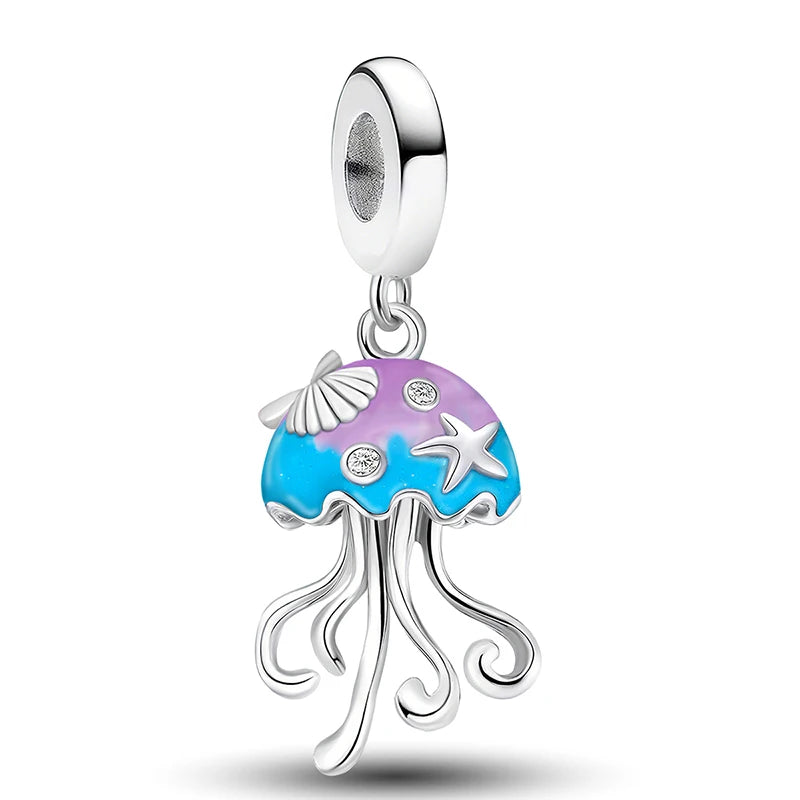 925 Sterling Silver Kapibala Owl Panda Elephant Butterfly Charms Beads Fit Original Bracelet Bangle High Quality DIY Jewelry