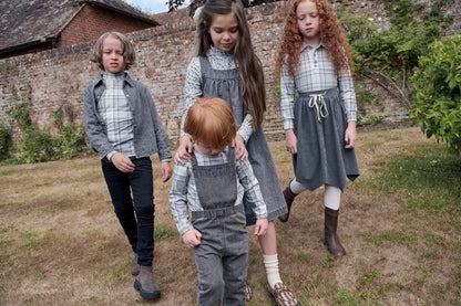 Clearance sale AS AW25 Grey denim collection + jersey ribbing family matching clothes boys girls clothing