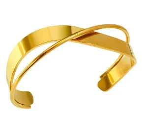 Stainless Steel Feather Shape Bangle Bracelets Jewelry