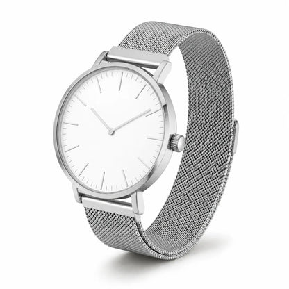 New Fashion Women Watches Simple Luxury Rose Gold Stainless Steel Mesh Band Quartz Ladies Watches Clock Gift for Woman Relogio