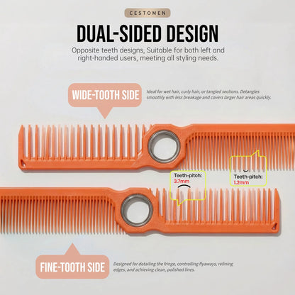 1Pcs Professional 360° Rotating Barber Cutting Comb Double Sided Folding Comb Portable Fade Brush Men Hair Grooming Styling