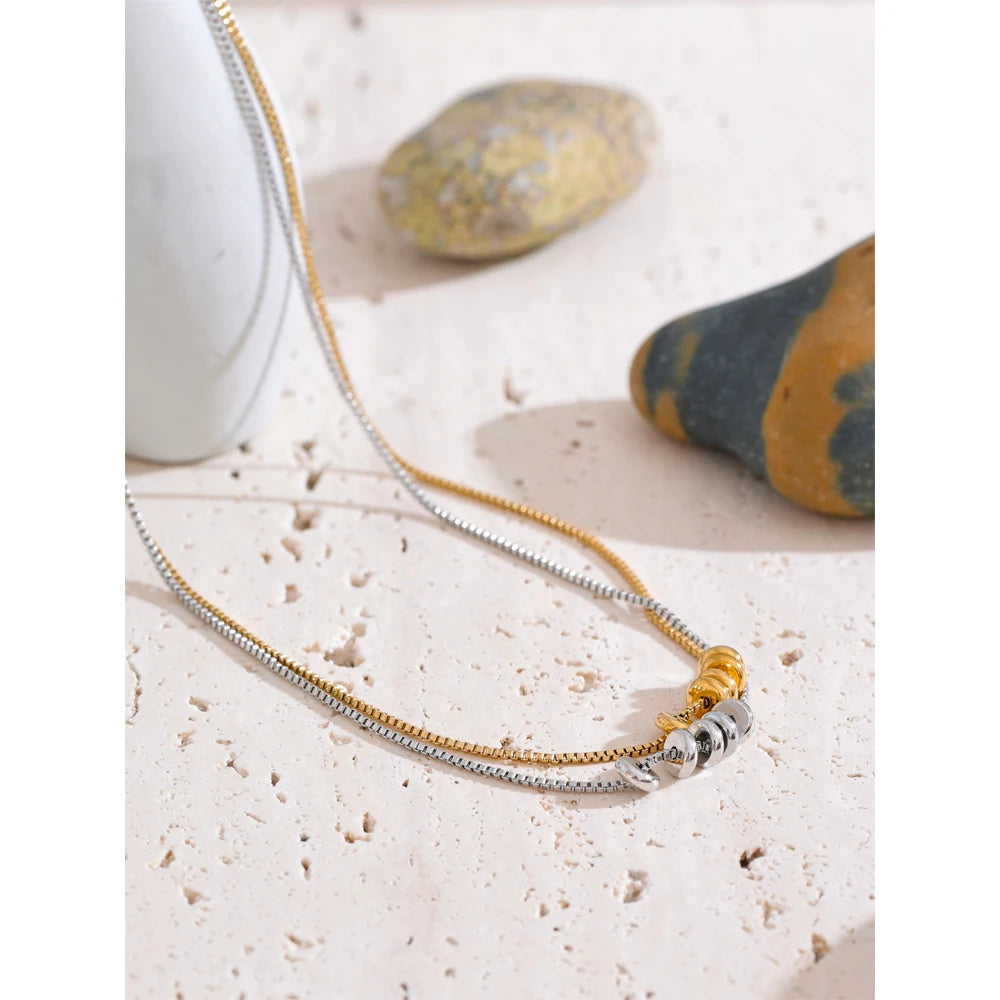 Yhpup Zirconia Tag Stylish Unique Round Removable Necklace Pendant 316L Stainless Steel Fashion Daily Jewelry Water Resistant