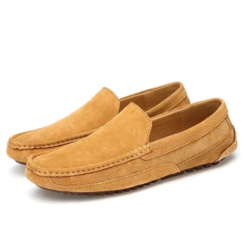 Suede Leather Man Loafers Luxury 2025 Casual Shoes For Men Boat Shoes Handmade Men Slipon Driving Shoes Male Moccasins Zapatos