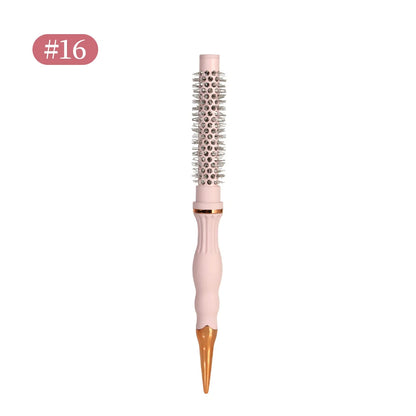 Professional Round Blow-Dry Brush for Hairdressers, Professional Curling Hot Barrel Comb, 5 Sizes, Suitable for Creating Stylish Curly Hairstyles, Suitable for Women's Styling, Blow-Drying, Curling, Smoothing, Short Hair, Med