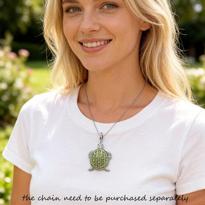 Pendant Green Turtle Large Brand New Fashion Jewelry Europe Accessories 925 Sterling Silver Gift For Woman Men